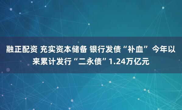 融正配资 充实资本储备 银行发债“补血” 今年以来累计发行“二永债”1.24万亿元